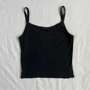 Brandy Melville Basic Tank Top | Black Cropped V-neck Camisole Size OS